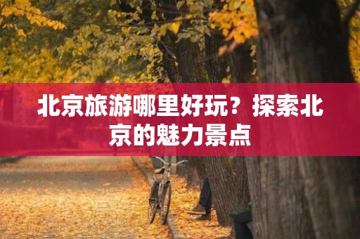 北京旅游哪里好玩？探索北京的魅力景点
